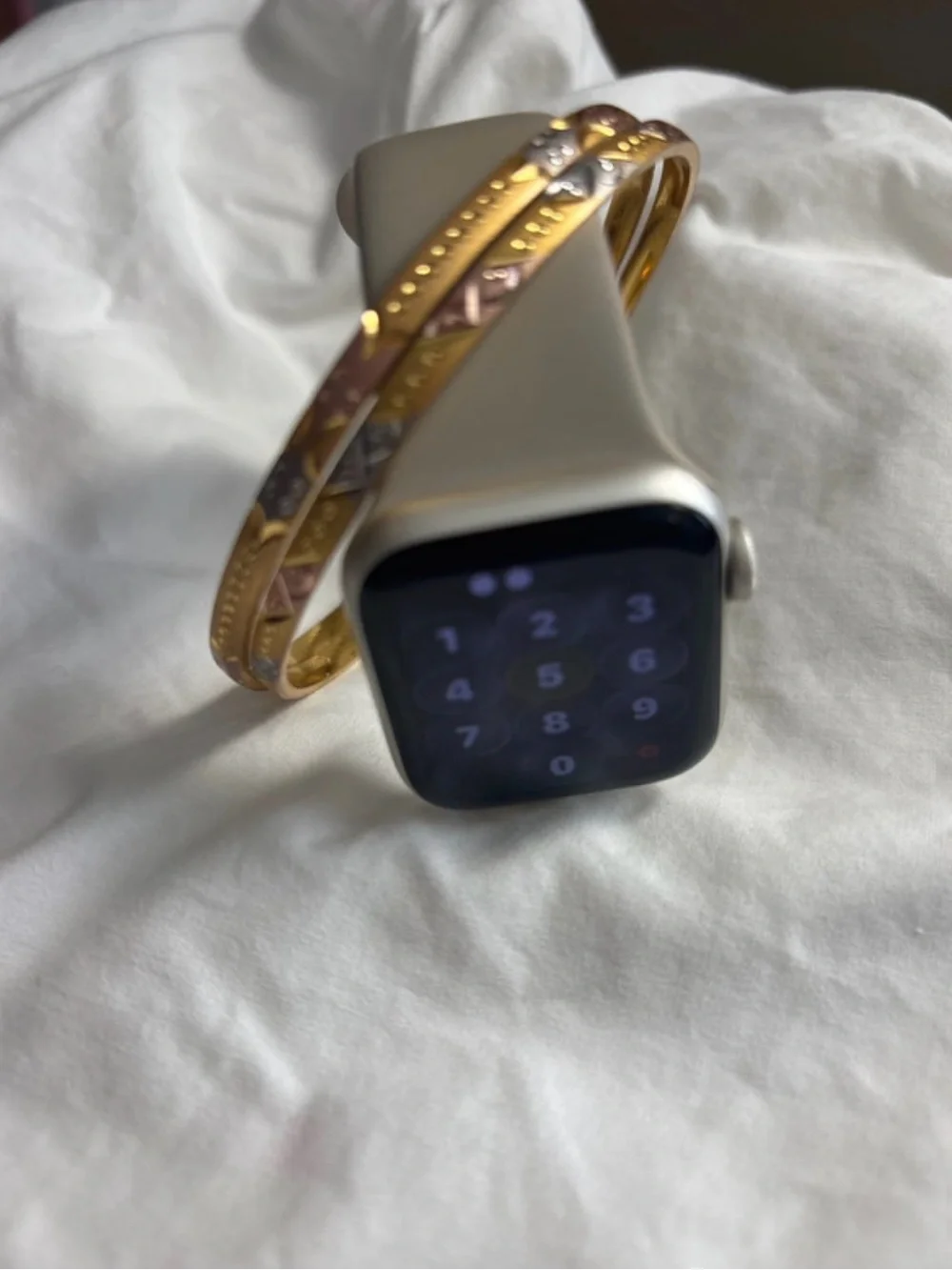 Tri-Color Metal Twisted Bangle Bracelet - Women Jewelry